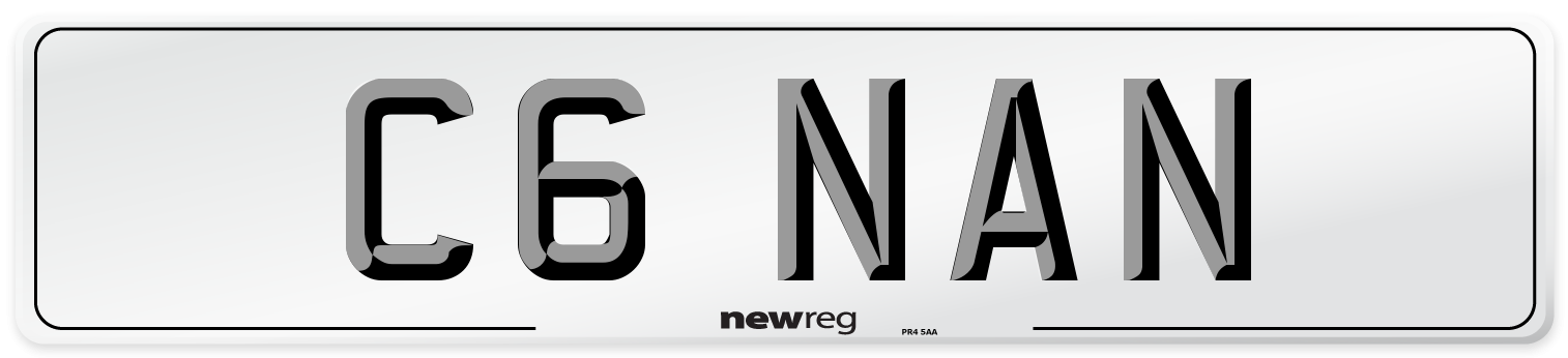 C6 NAN Front Number Plate