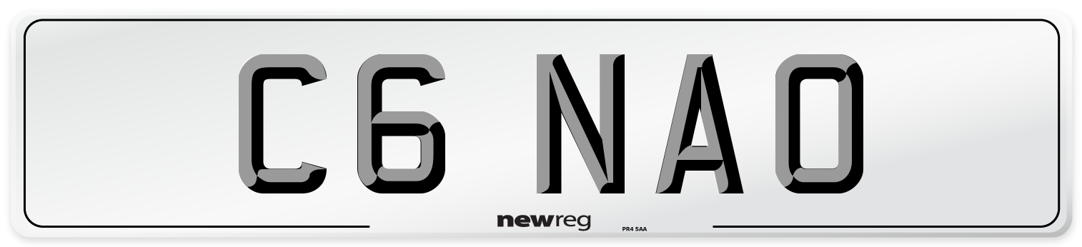 C6 NAO Front Number Plate