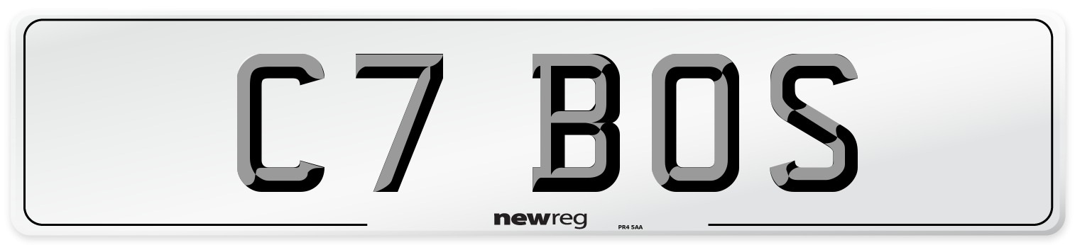 C7 BOS Front Number Plate