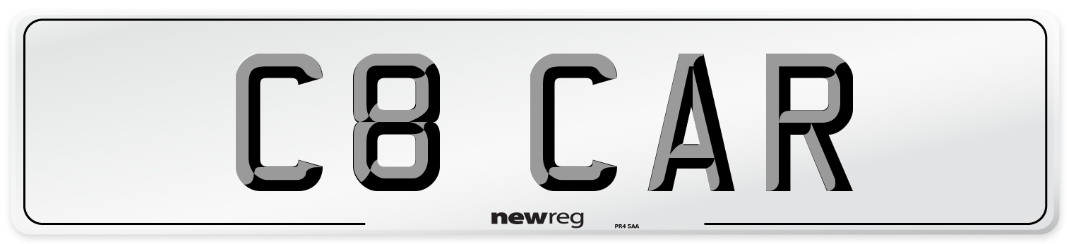 C8 CAR Front Number Plate