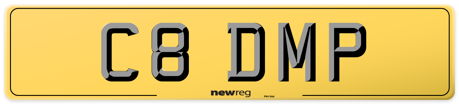 C8 DMP Rear Number Plate