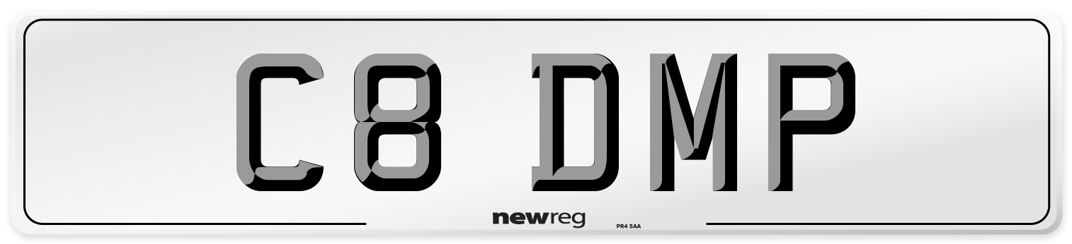 C8 DMP Front Number Plate