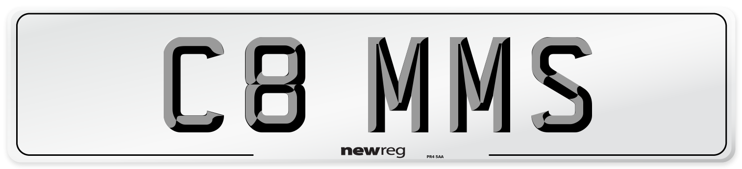 C8 MMS Front Number Plate
