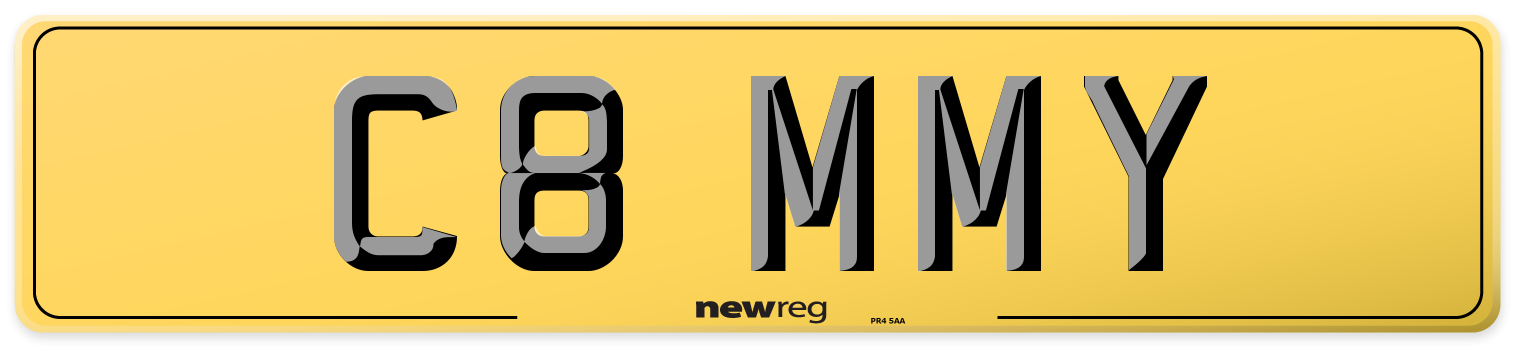C8 MMY Rear Number Plate
