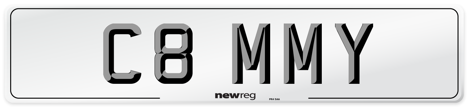 C8 MMY Front Number Plate
