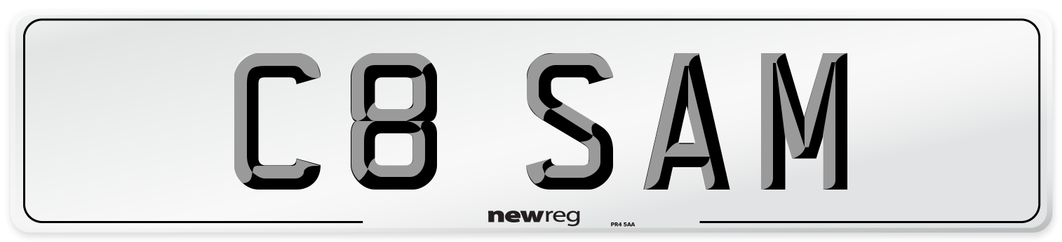 C8 SAM Front Number Plate