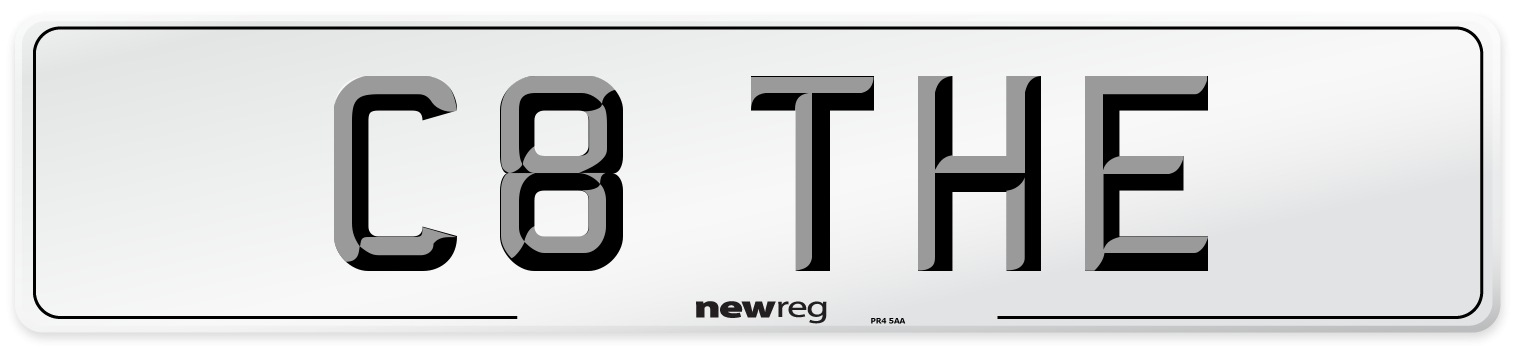 C8 THE Front Number Plate