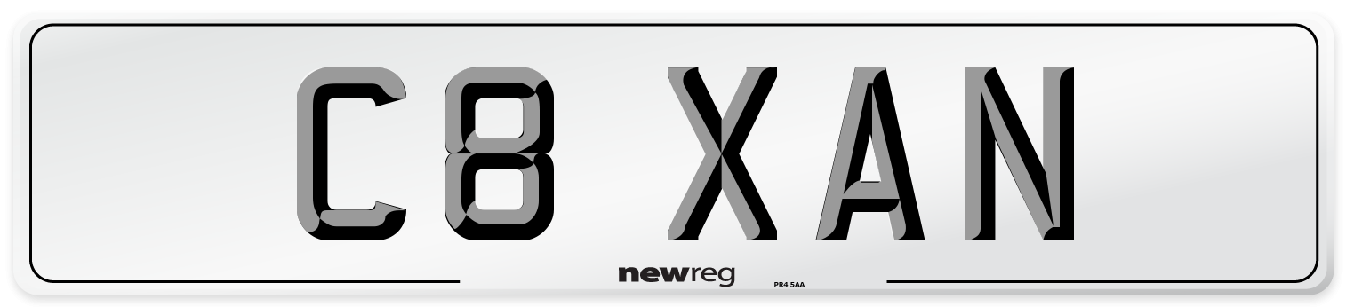 C8 XAN Front Number Plate