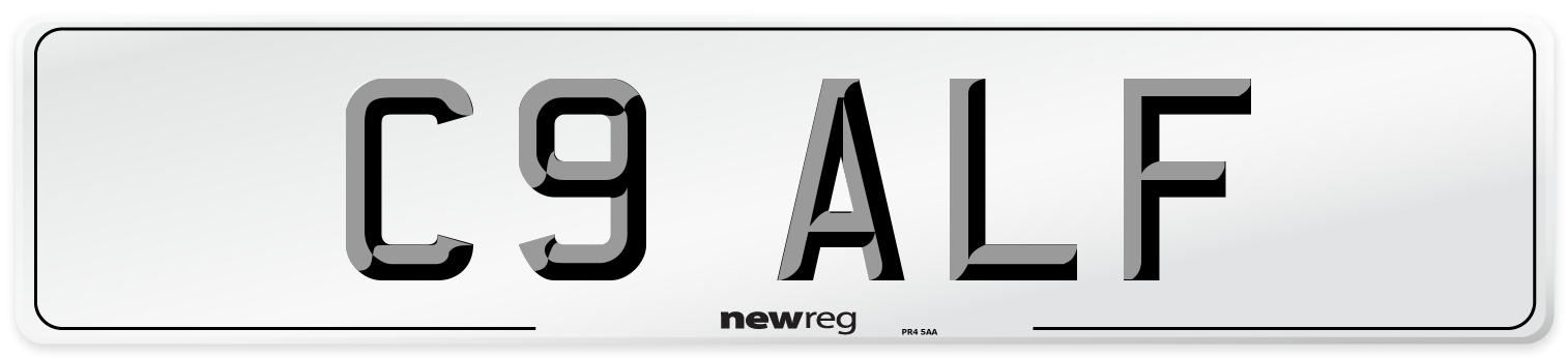 C9 ALF Front Number Plate