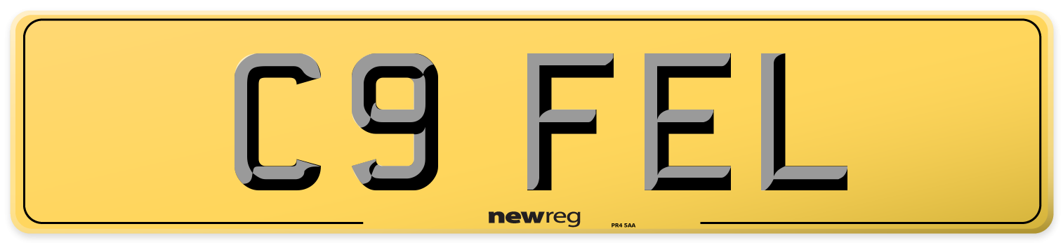 C9 FEL Rear Number Plate