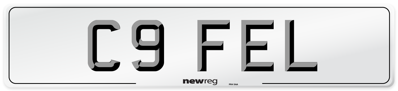 C9 FEL Front Number Plate