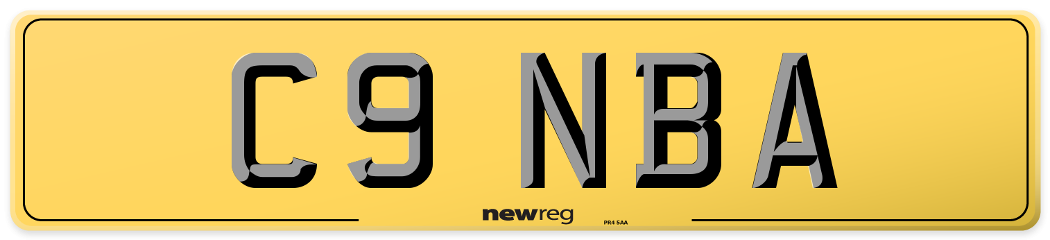 C9 NBA Rear Number Plate