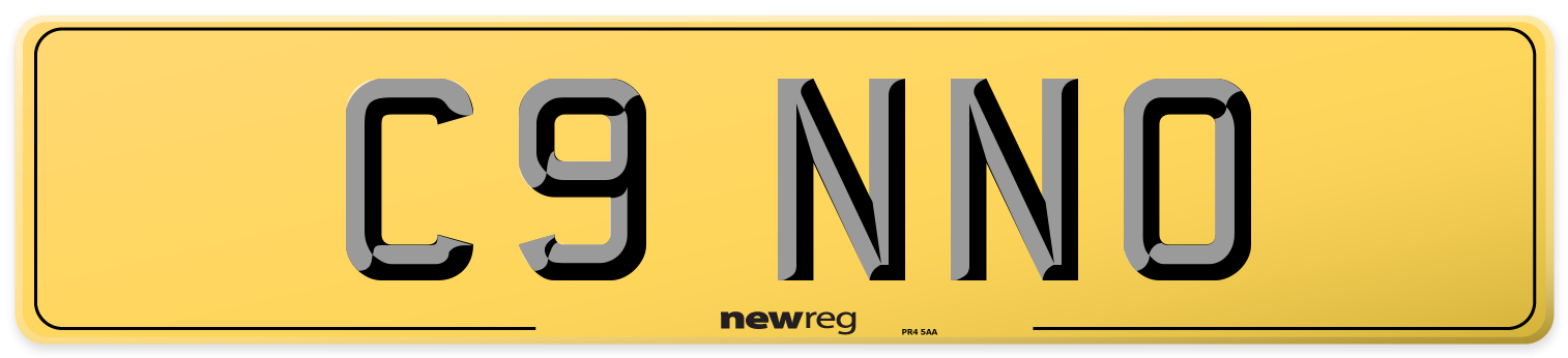 C9 NNO Rear Number Plate