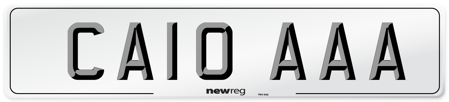 CA10 AAA Front Number Plate