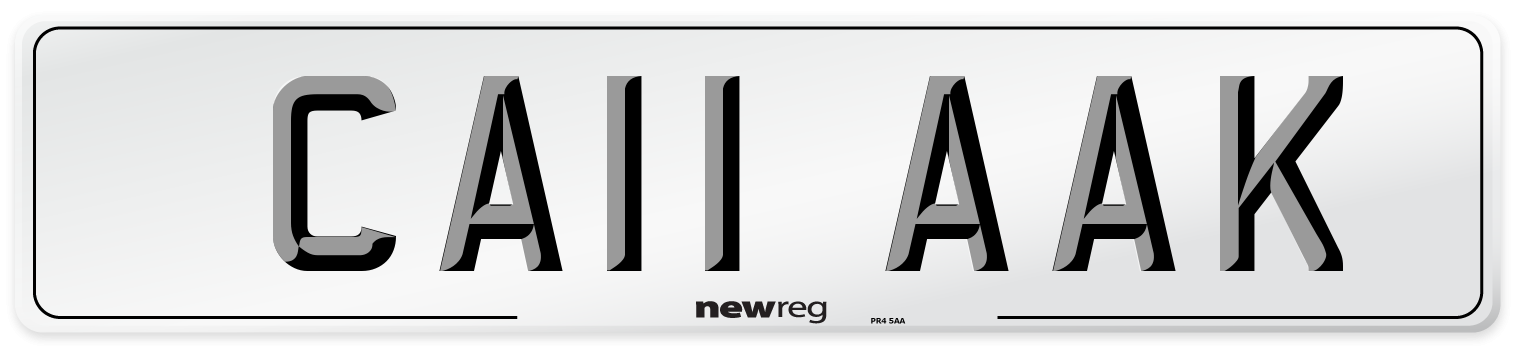 CA11 AAK Front Number Plate