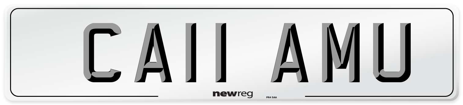 CA11 AMU Front Number Plate