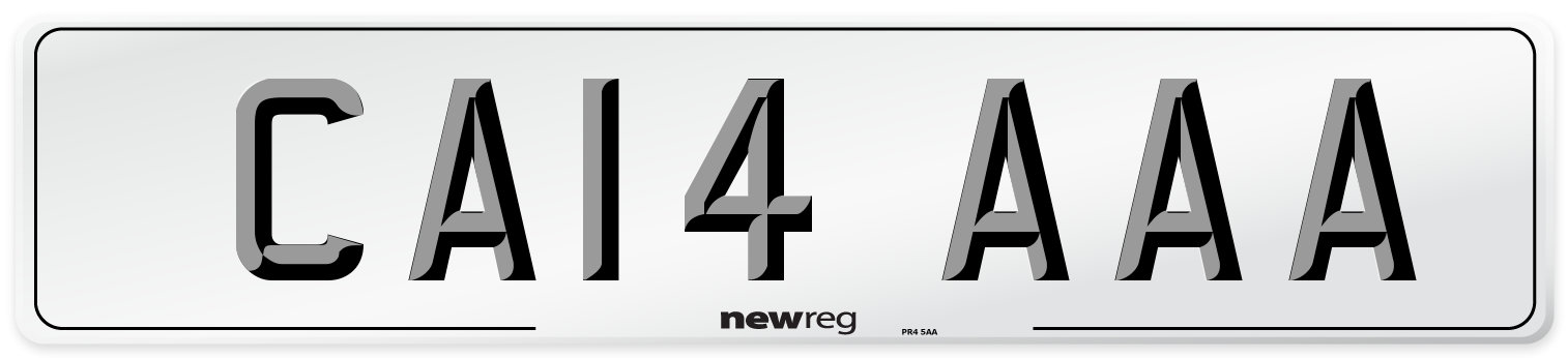 CA14 AAA Front Number Plate