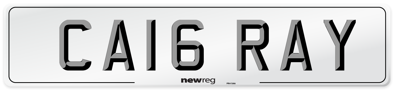 CA16 RAY Front Number Plate