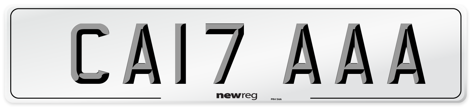 CA17 AAA Front Number Plate