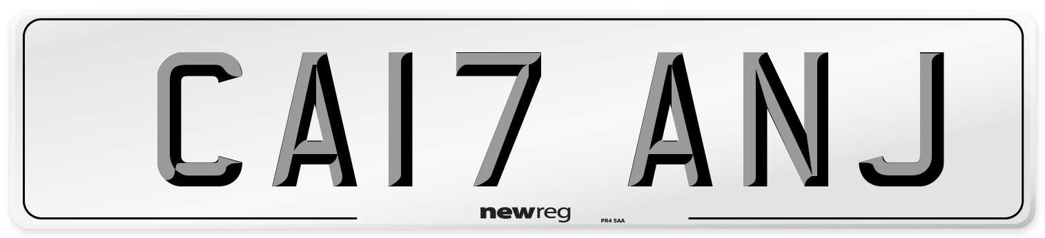 CA17 ANJ Front Number Plate