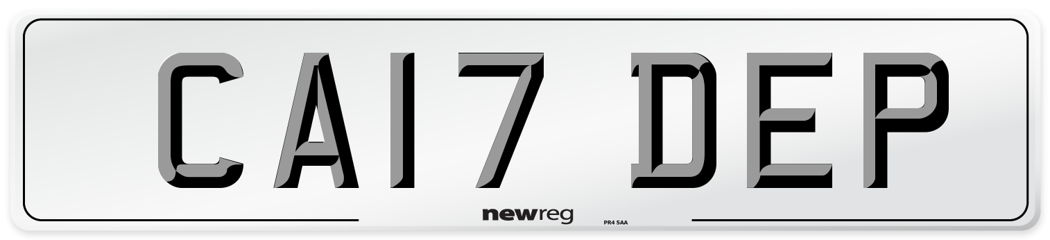 CA17 DEP Front Number Plate