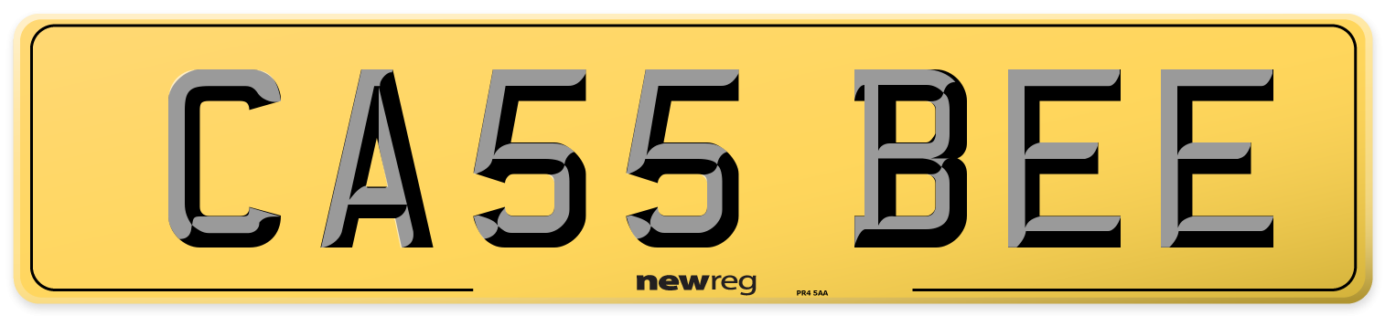 CA55 BEE Rear Number Plate