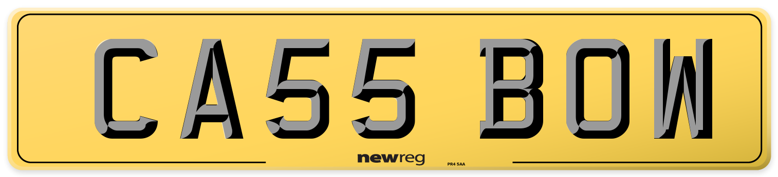 CA55 BOW Rear Number Plate