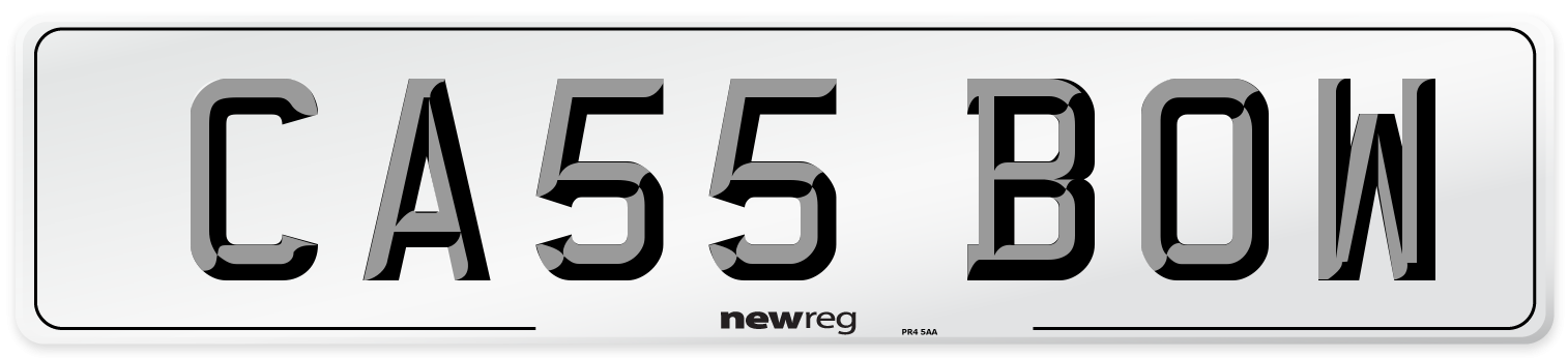 CA55 BOW Front Number Plate