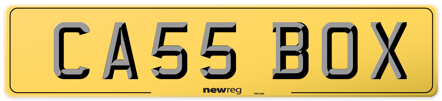 CA55 BOX Rear Number Plate