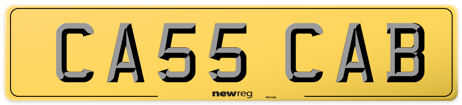 CA55 CAB Rear Number Plate