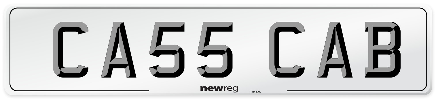 CA55 CAB Front Number Plate