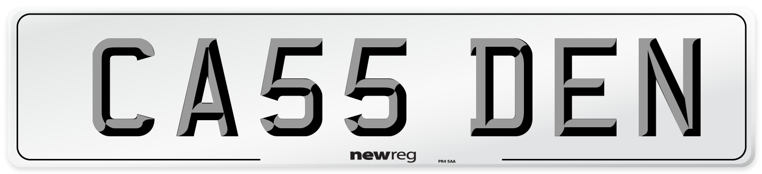 CA55 DEN Front Number Plate