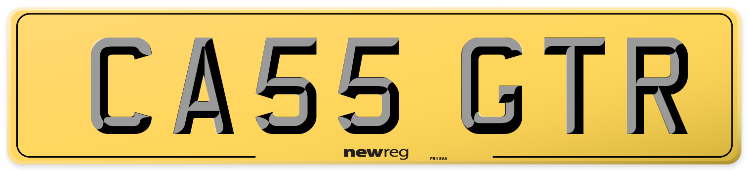 CA55 GTR Rear Number Plate