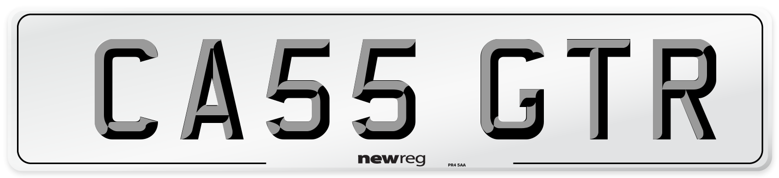 CA55 GTR Front Number Plate