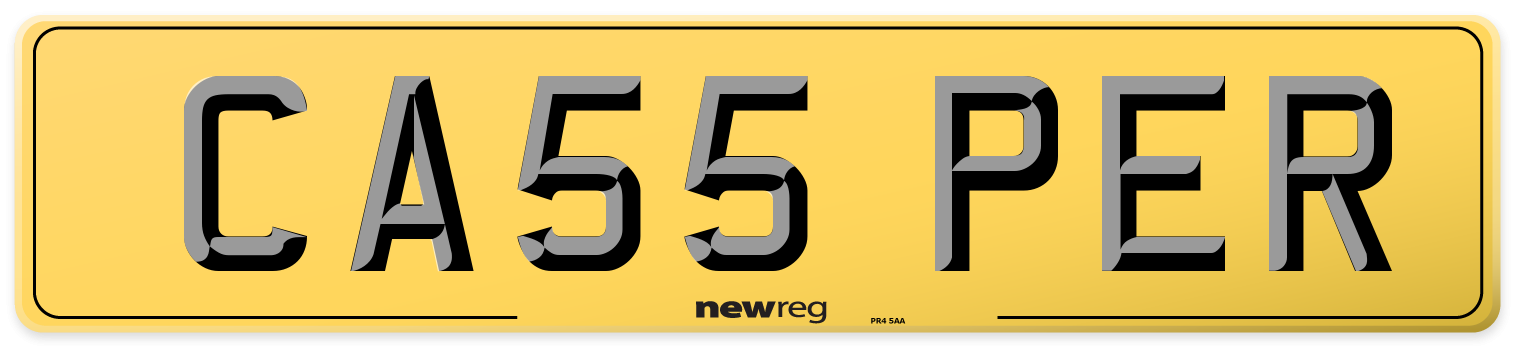 CA55 PER Rear Number Plate