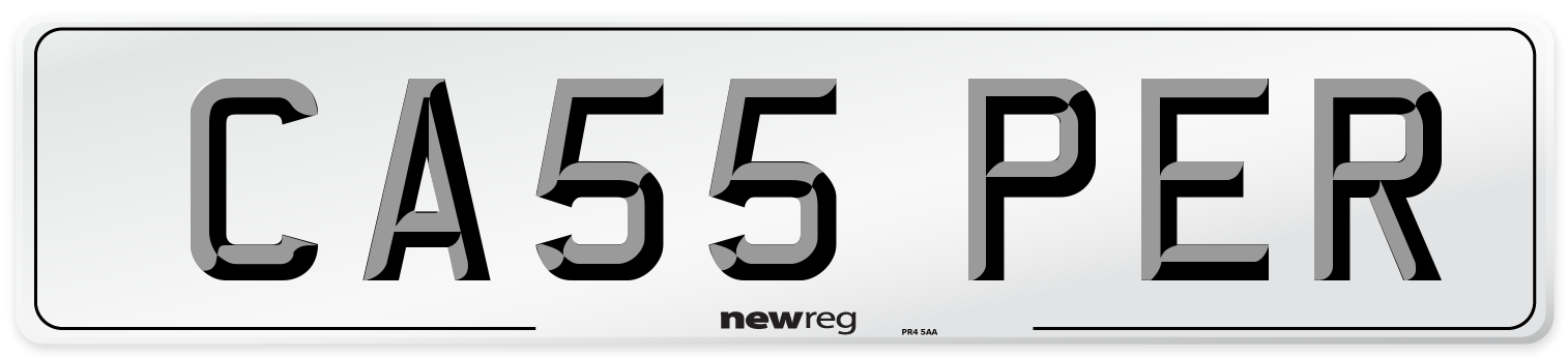 CA55 PER Front Number Plate