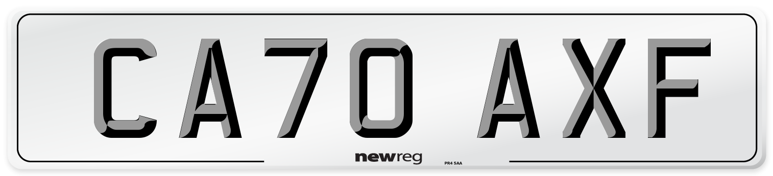 CA70 AXF Front Number Plate