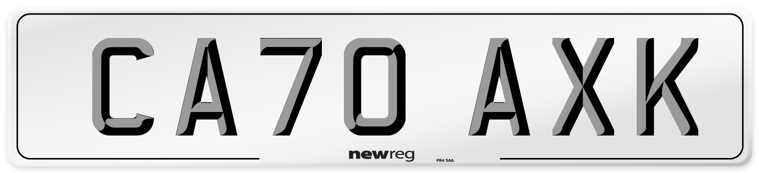 CA70 AXK Front Number Plate