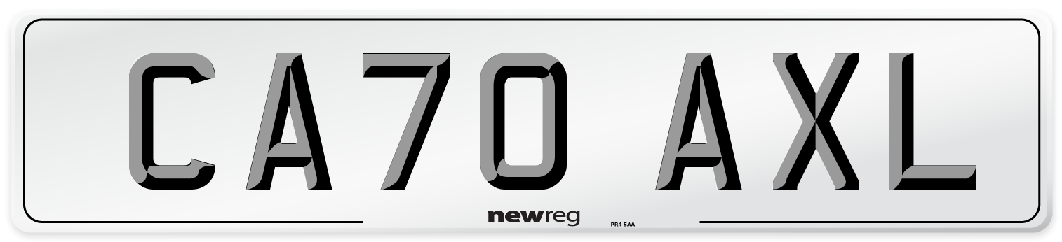 CA70 AXL Front Number Plate