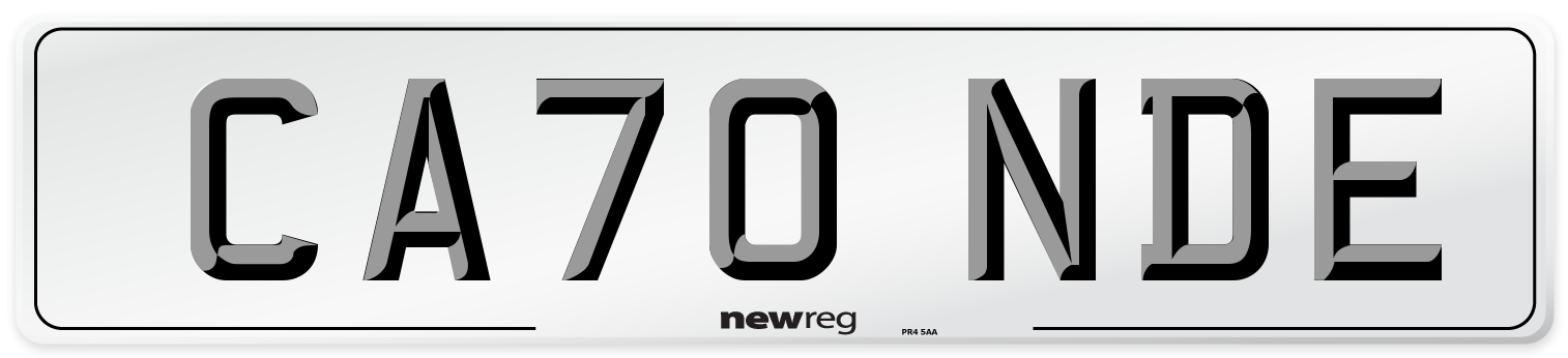 CA70 NDE Front Number Plate