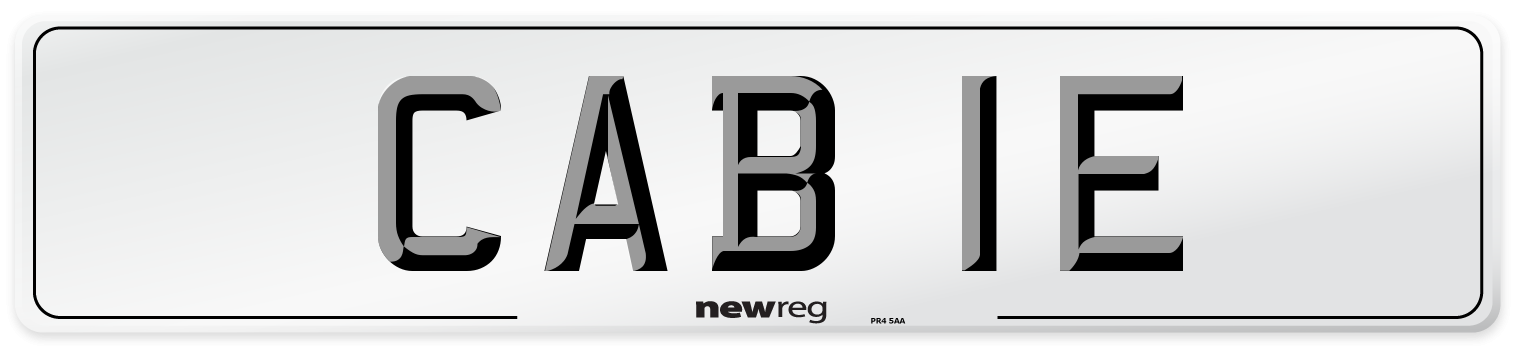 CAB 1E Front Number Plate