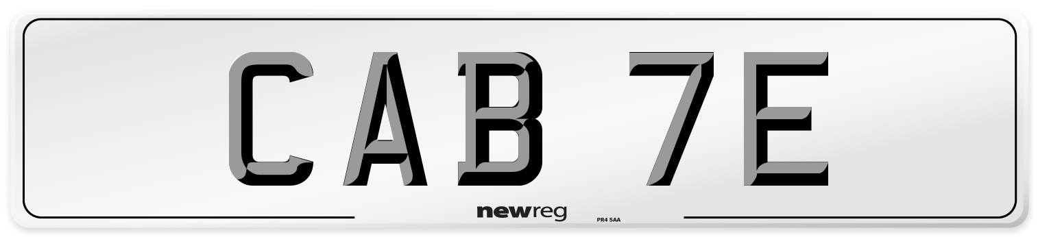 CAB 7E Front Number Plate