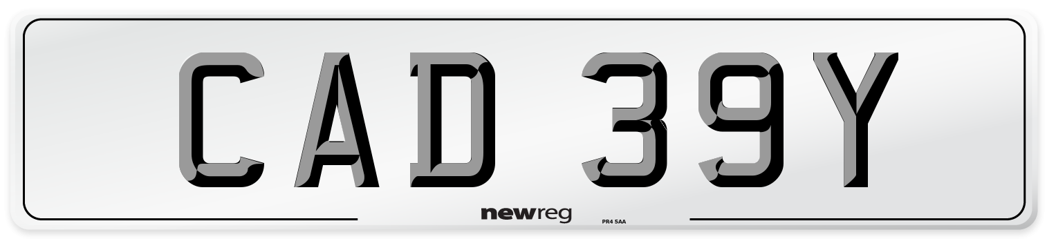 CAD 39Y Front Number Plate