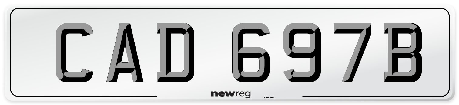 CAD 697B Front Number Plate
