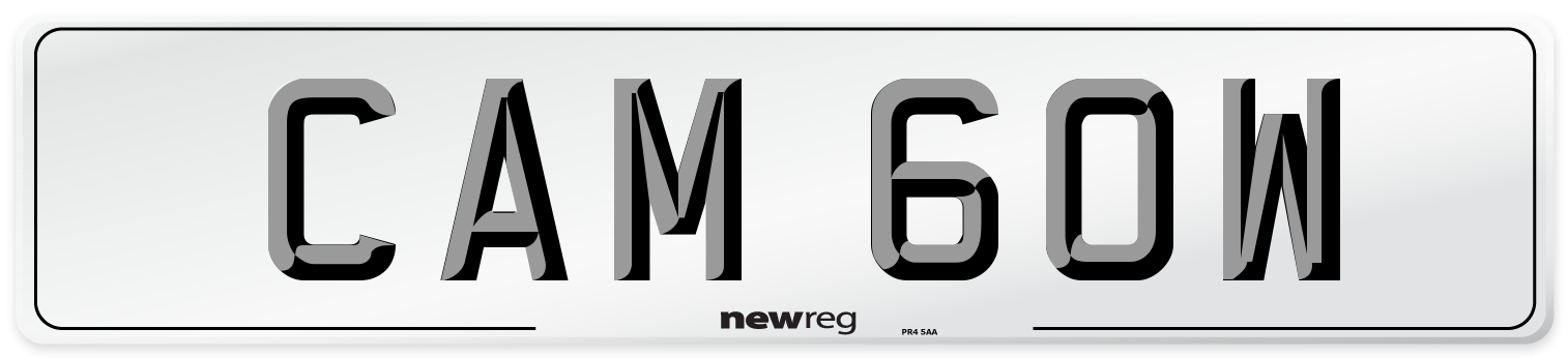 CAM 60W Front Number Plate