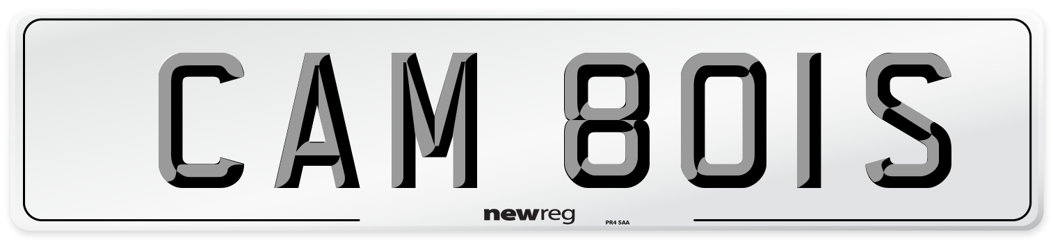 CAM 801S Front Number Plate