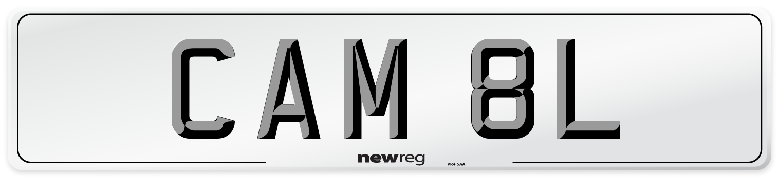CAM 8L Front Number Plate