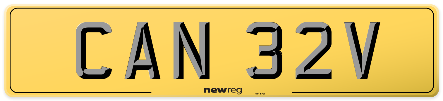 CAN 32V Rear Number Plate