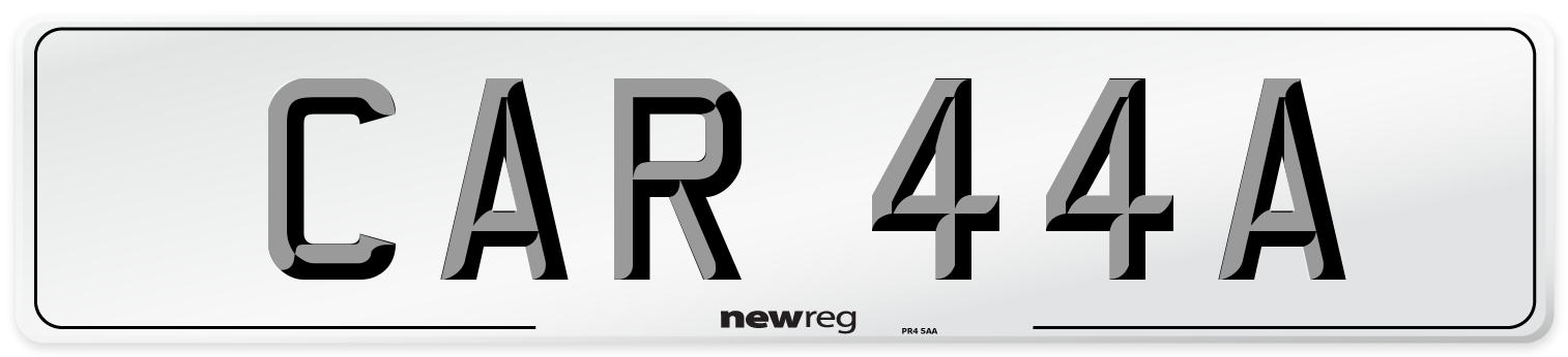 CAR 44A Front Number Plate