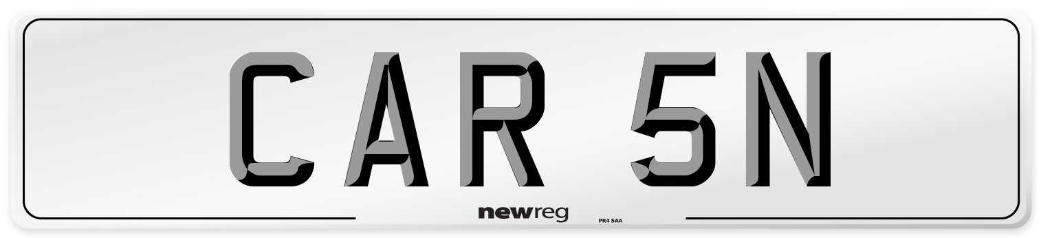 CAR 5N Front Number Plate